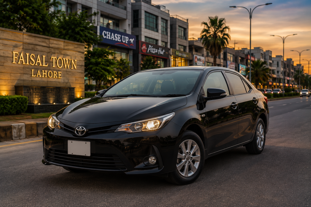Rent a Car in or Near Faisal Town, Lahore – Reliable, Comfortable, and Affordable Travel